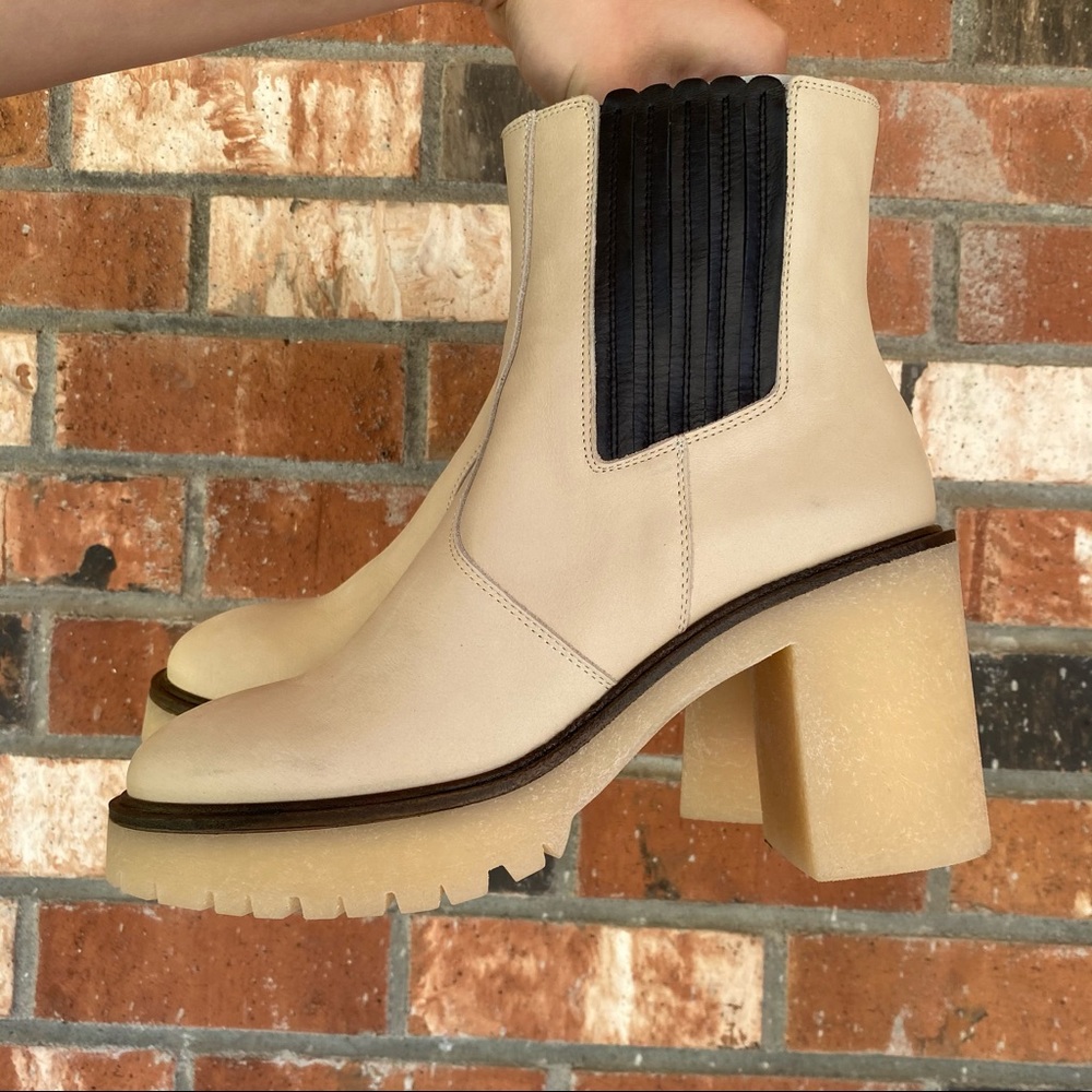 NEW ✨ Free People James Chelsea Boots Bone Ivory - Picture 6 of 7
